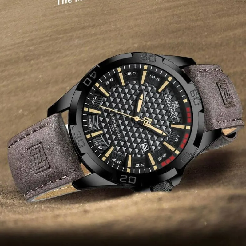 Naviforce 8023 Mens Watch - Coffee | Vivid Nuance South Africa