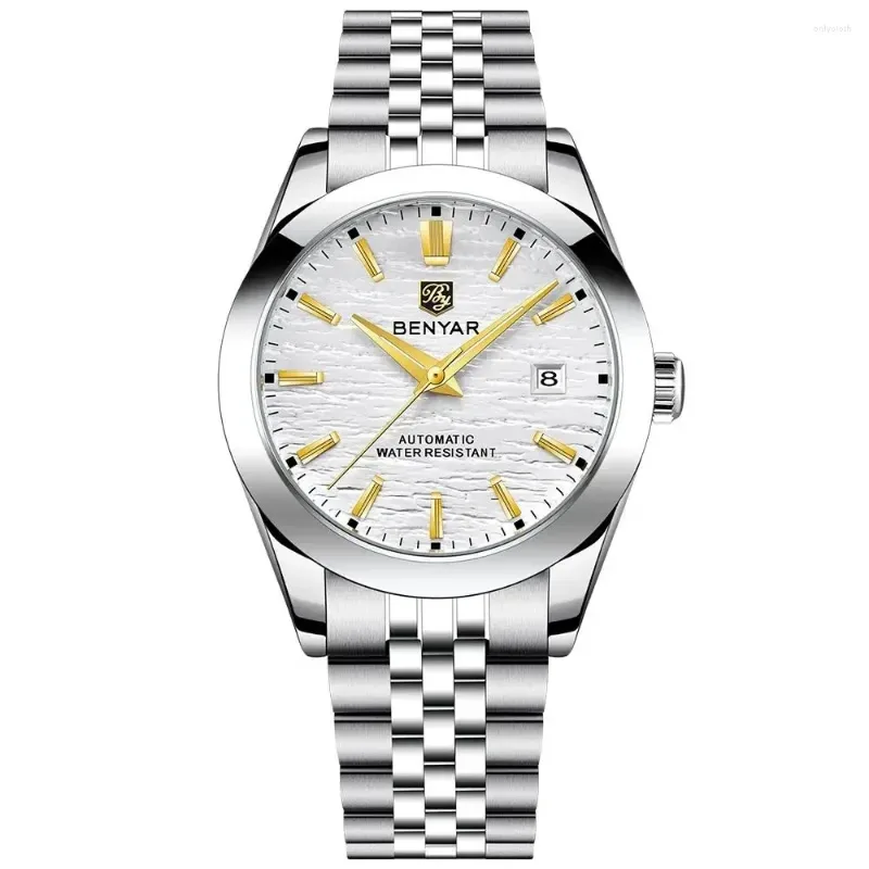 Benyar 5509 Automatic Mens Watch - Silver