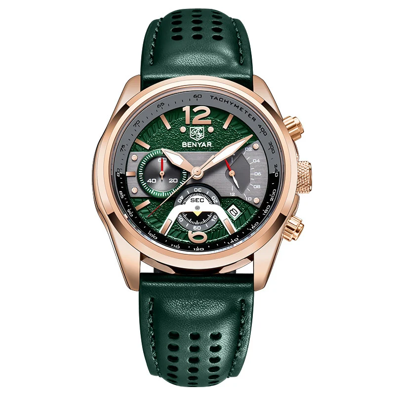 Benyar 5171 Mens Chronograph Watch - Green