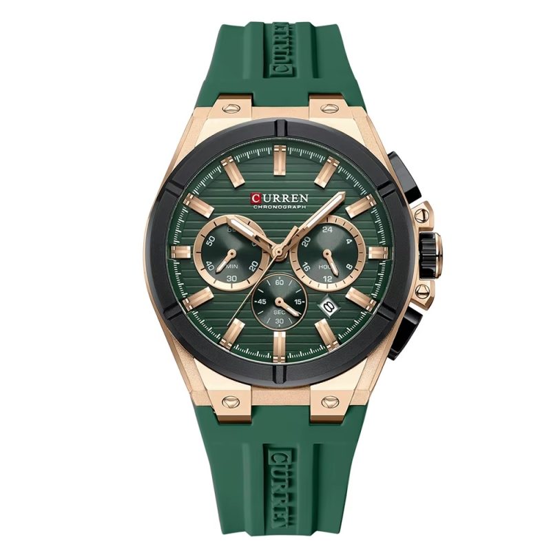 Curren 8464 Mens Chronograph Watch - Green