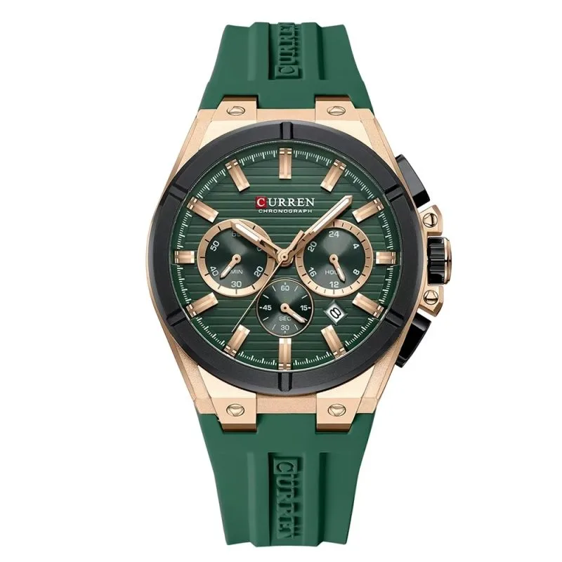 Curren 8464 Mens Chronograph Watch - Green