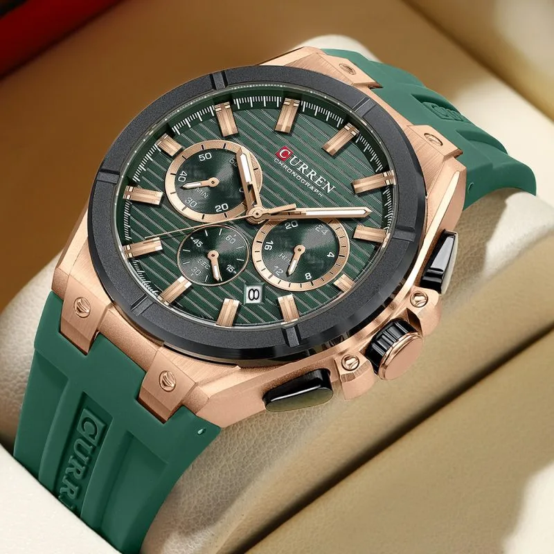 Alternative view of Curren 8464 Mens Chronograph Watch - Green