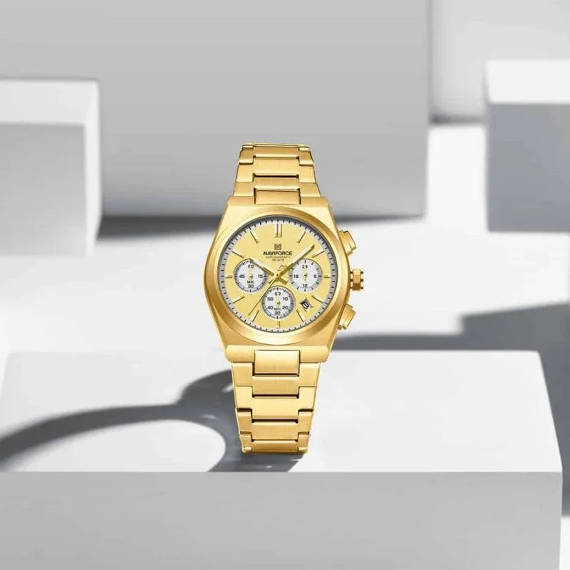 Alternative view of Naviforce 8048 Mens Chronograph Watch - Gold