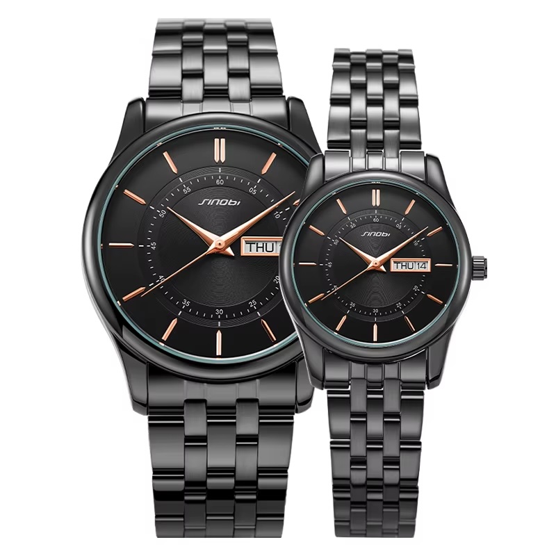 Sinobi 9832 Couples Watch - Black