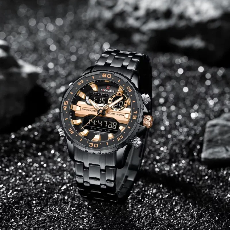 Alternative view of Naviforce 9234 Mens Chronograph Watch - Black