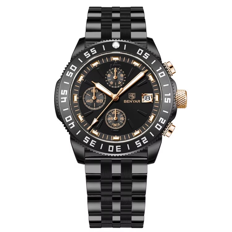 Benyar 5198 Mens Chronograph Watch - Black