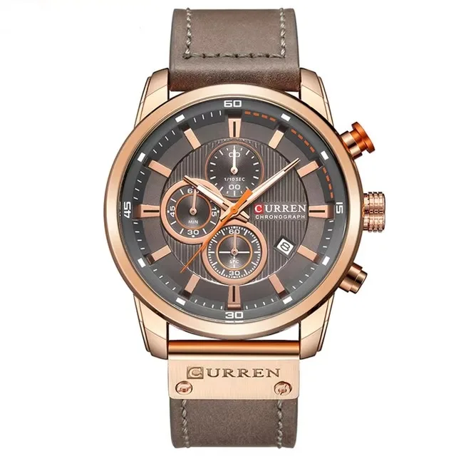 Curren 8291 Mens Chronograph Watch - Brown