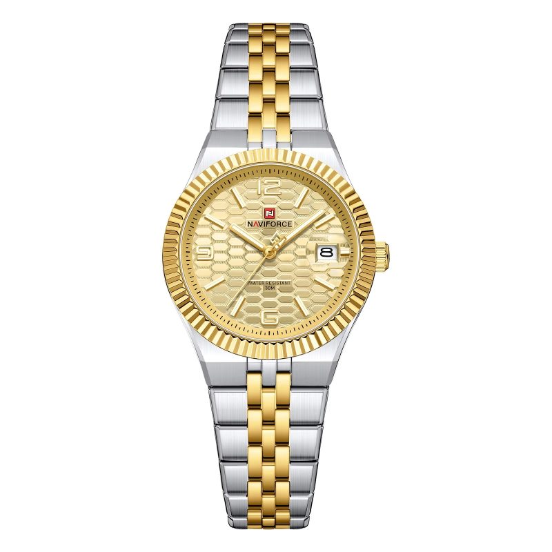 Naviforce 5079 Womens Watch - Silver/Gold