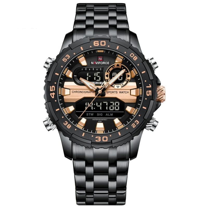 Naviforce 9234 Mens Chronograph Watch - Black