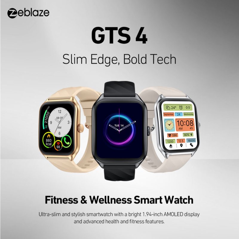 Alternative view of Zeblaze GTS 4 Smart Watch- Midnight Black