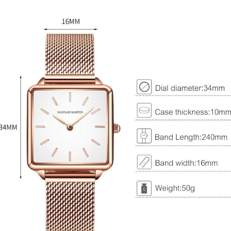 Hannah Martin HM-108 Womens Watch - Rose Gold - Image 4